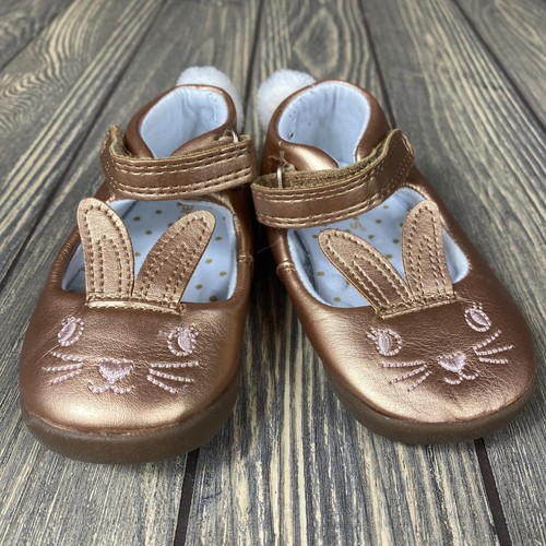 Carters Rose Gold Bunny Shoes Size 5 