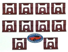 64-90 GM Front Windshield Rear Window Reveal Moulding Molding Trim Clips 10pc QQ