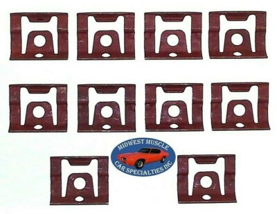 64-90 GM Front Windshield Rear Window Reveal Moulding Molding Trim Clips 10pc QQ