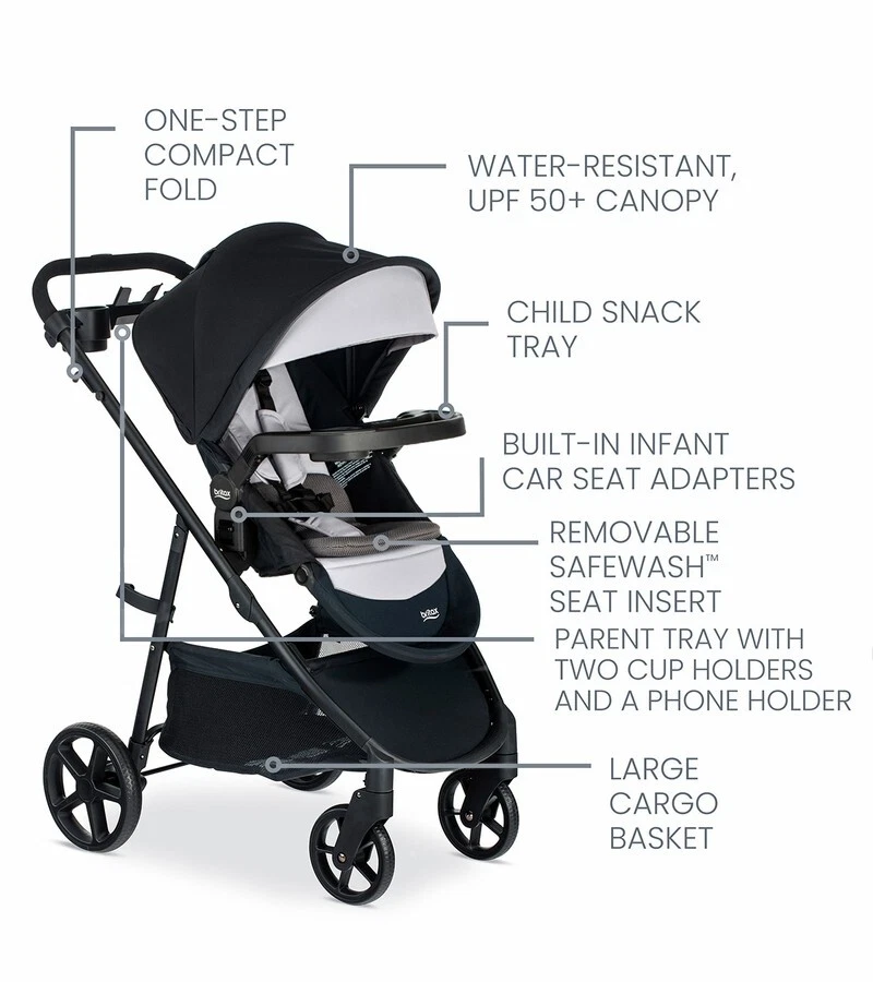 Britax Willow Brook S+ Travel System - Glacier Onyx New!! - Image 3 of 4
