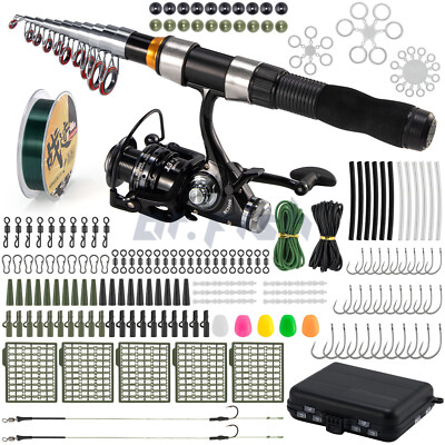 Alwonder Carp Fishing Rod Reel Combo Telescopic Travel Rod