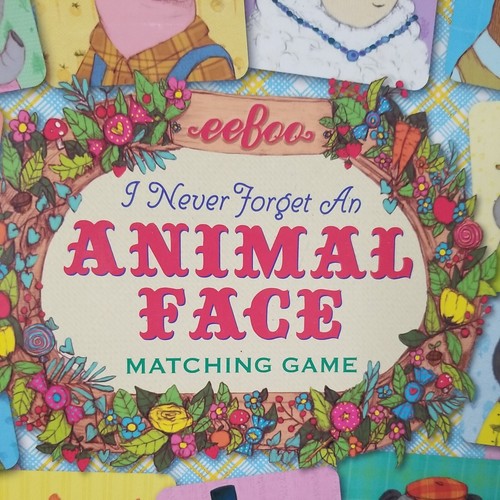 NOB eeBoo "I never forget am animal face" Matching Game w 48 Tiles - Picture 2 of 5