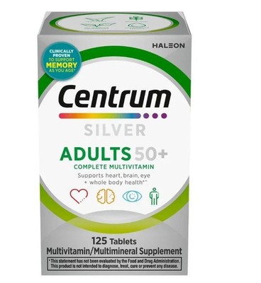 Centrum Silver Adults 50 Plus Multivitamin With Vitamin C, D & E, 125 Count