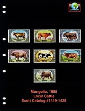 $3.90 Scott Value - 1985 MONGOLIA Cattle Cows Asia Steppes CV MNH NH UMM