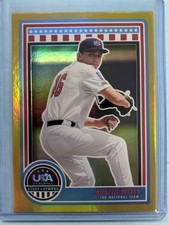 2025 Panini Stars & Stripes Austin Weiss Base Gold USA SP Rookie RC #d 9/10