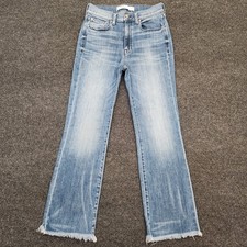 AYR Womens Size 29 The Bomb Pop Jeans Frayed Hem Blue Medium Wash Bootcut
