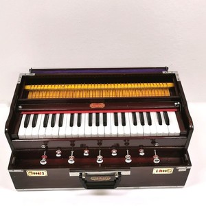 Bina 17 Deluxe 42 Keys Harmonium Wooden 3 1/2 Scale Indian Instrument