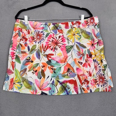 RipSkirt Skirt Womens XL Multicolor Tropical Floral Wrap Lightweight Travel
