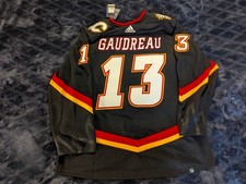 NWT Johnny Gaudreau Adidas Calgary Flames Blasty 3rd NHL Hockey Jersey, Size 52