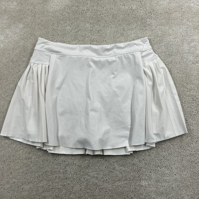 Athleta Advantage Tennis Skort Womens Size Large White Pull On Performance Run