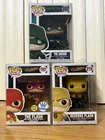Funko Pop Lot The Flash #1011 GLOW Exclusive Reverse Flash #215 Green Arrow #207