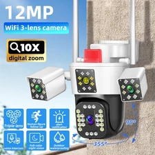 1080P Security Camera Cordless Camera Wide Angle Human Detection 10x Zoom 360°