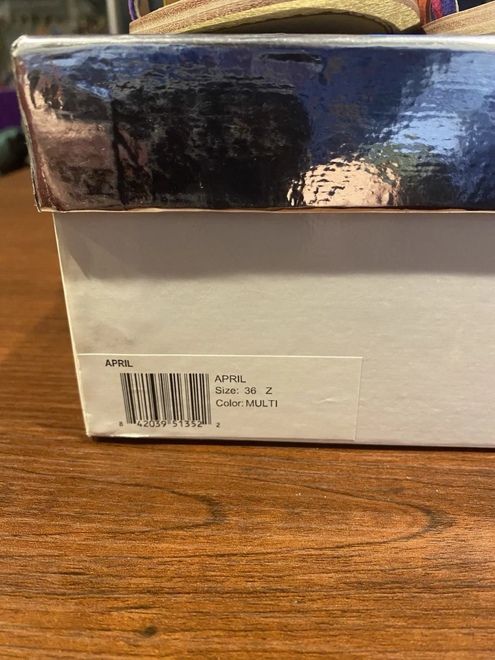 Sandalias deslizables de cuero tejido multicolor Matiko April, Anthropologie, talla 7 Foto 4 de 4