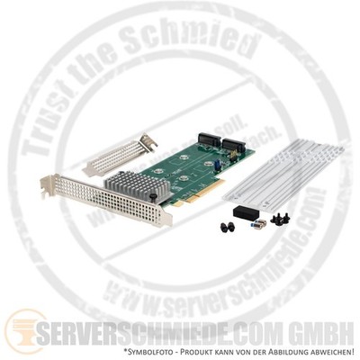 Supermicro 2x M.2 NVMe + SATA PCIe x8 Raid Storage Controller AOC-SLG4-2H8M2 +NE