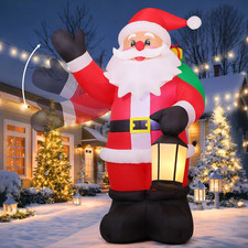 8 FT Christmas Inflatables Outdoor Decorations Inflatable Waving Santa Clauss wi