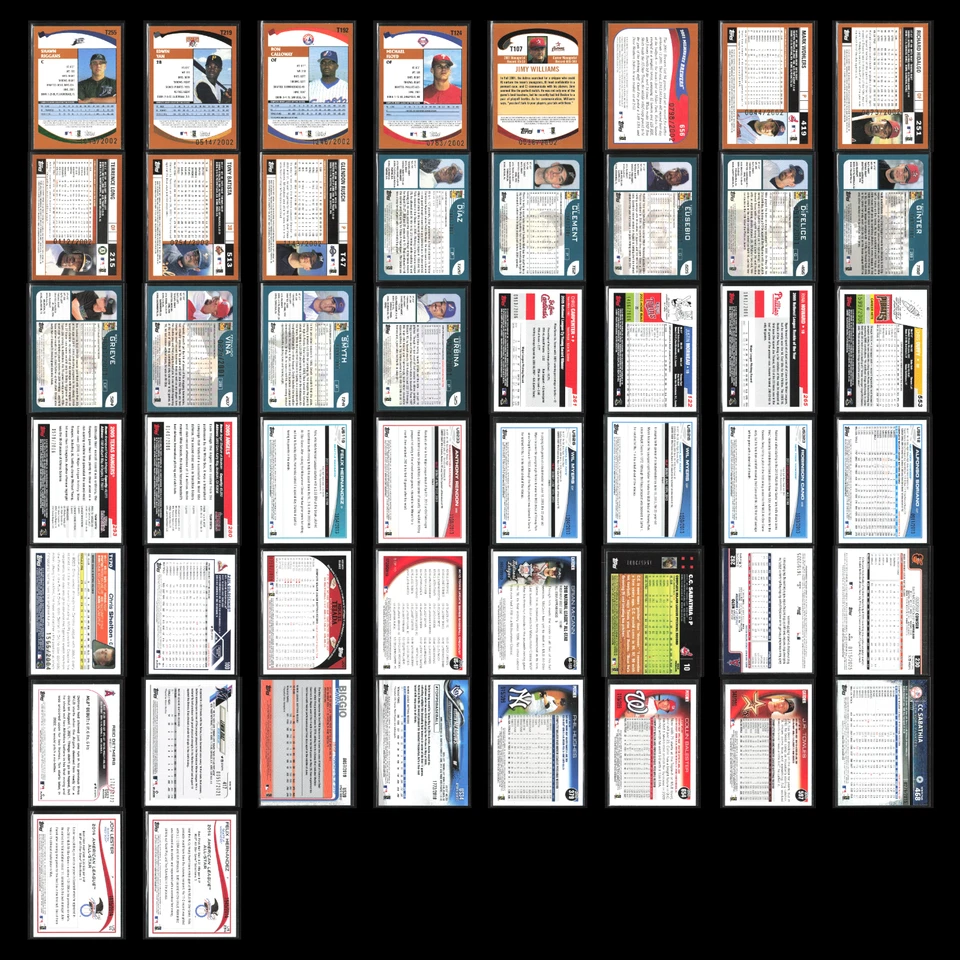 Lote de 50 tarjetas de béisbol Topps Gold distribuidor a granel al por mayor enorme colección - todas #'d Foto 2 de 4