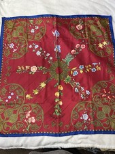 Vintage Hermes Silk Scarf 'Arabesques' Carre 90 Henri D'Origny Design 35  Red