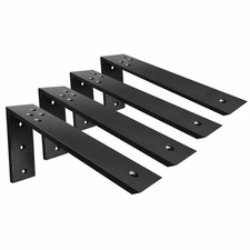 Countertop Support Brackets 4 Pack L Bracket 12 Inch, Black 
