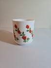 ARCOPAL Milk Glass RED ROSES Made in France White Coffee Cup / Mug — photo 2