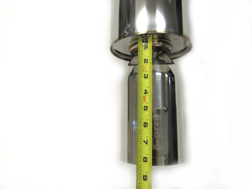 Silenciador Forza Tuning 3" Entrada Universal Escape Mejora de Rendimiento Foto 4 de 4