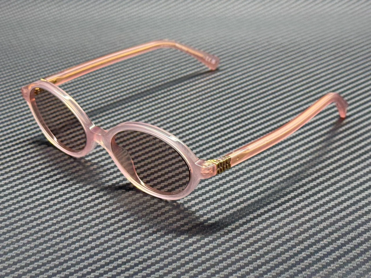 Miu Miu — MIU MIU MU 04ZS 20I60V Opal Pink Pink Women's 50 mm Sunglasses