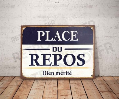 Vintage Blechschild Ruheplatz Schild Schild Schild Ruhestand Dekoration Deko
