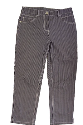 C&A Jeansshorts M 38 Capri Jeans Shorts Bermuda Hose stretch 3/4-Hose Streifen - Bild 1 von 3