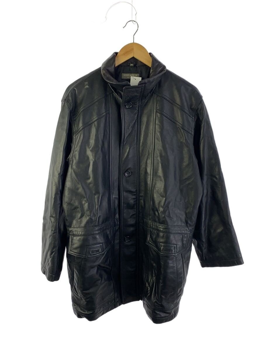 Wind  Leather Jacket Blouson/M/Leather/Blk/Plain 10801