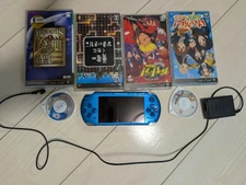Sony PSP-3000 Vibrant Blue Console Tested with Multiple Games Japanese Version