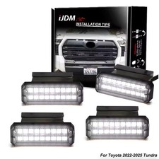 LED Smoked or White Grill Lamp Assembly with DRL for Toyota Tundra 2022-2025