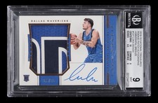 2018 National Treasures Bronze Luka Doncic ROOKIE PATCH AUTO /25 #127 BGS 9 MINT