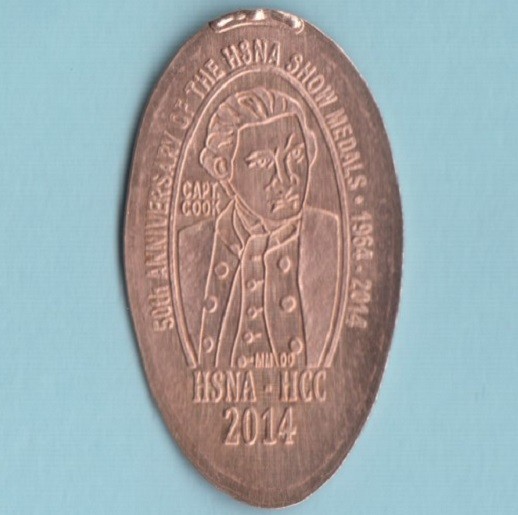 C] Captain Cook ~ 50th Anniversary Of The Show Medals ~ 2014 HSNA - HCC ~ Hawaii