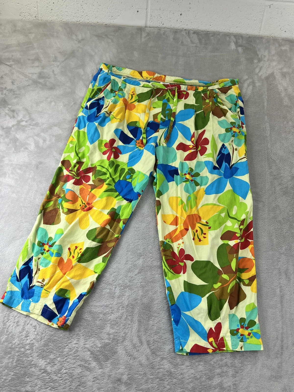 Jams World Capri Pants Womens Small Flower Shower Floral Rayon Hawaii Tropical
Opens in a new window