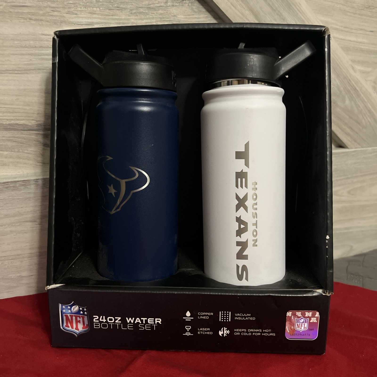 NFL 24 oz. x 2 pk. Insulated Water Bottles (Houston Texans)