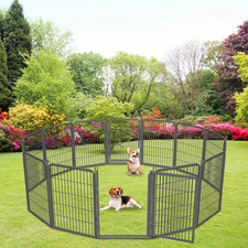 Dog Playpen With Extra Wide Door, 32inch 10 Panels Large Dog Pens Outdoor