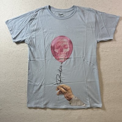 Primitive Apparel T-Shirt Mens Large Sky Blue Skateboarding Skull Balloon Script