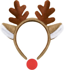 Reindeer Antlers Headband - Cute Deer Antlers for Xmas Party Favors