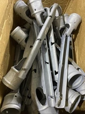 Lot of 25 - 2-3/8" X 1-5/8" 45 Degree Barbed Wire Arm Chain Link Fence