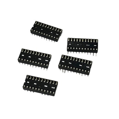 Lot of 5 AMP TE Connectivity 20-Pin DIP IC Socket Dual Wipe 0.300'' DIP-20