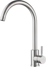 Single Handle High Arc Kitchen Faucet Stainless Steel Brushed Nickel,Commercial 