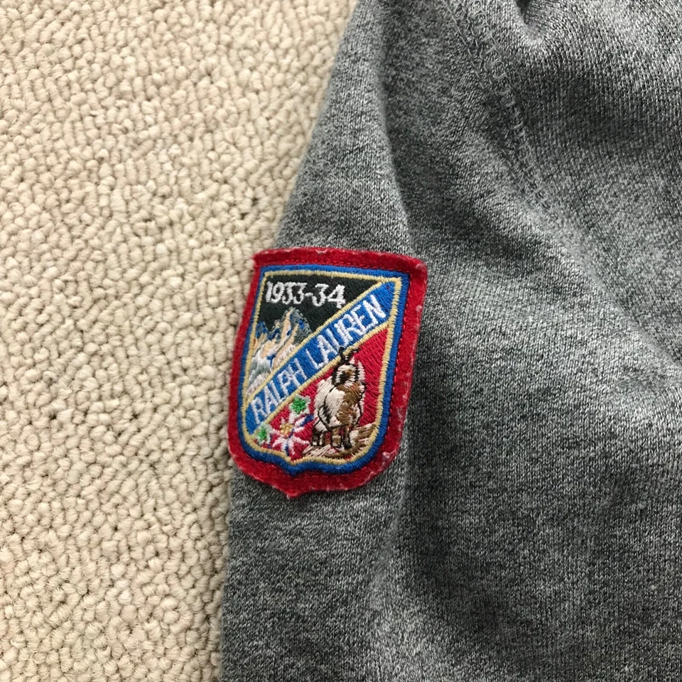 Ralph Lauren Sudadera Vestido Niñas 7 Gris Suéter Chal Cuello Palanca Niños Foto 3 de 4