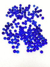 Large Lot Of Vintage Cobalt Blue And Light Blue Marbles .53" And .56"