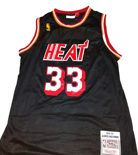 Vintage 90s Red Champion Alonzo Mourning Miami Heat NBA Jersey