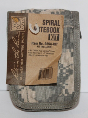 Rite in the Rain Weatherproof 3'' x 5'' Top-Spiral Notebook Kit: ACU 935A-KIT NWT
