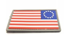 Morale Patch Betsy Ross USA Flag America Reverse First Flag  PVC 3d