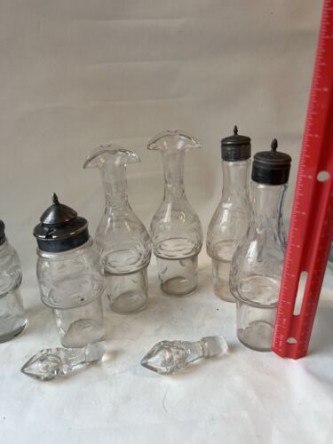 Juego de cruet de placa de plata estilo victoriano antiguo - Imagen 19 de 24
