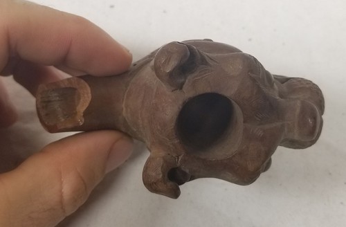 Antique Vintage Black Forest Bulldog Dog Pipe Tobacciana Signed As Is - Picture 9 of 9