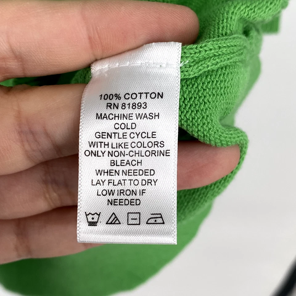 D & Co Denim & Company 2X Plus Green Crochet Floral Knit Cardigan Sweater - Image 4 of 4