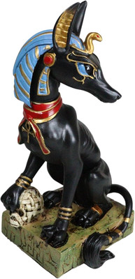 Ebros Ancient Egyptian Jackal Dog God of the Dead Anubis with Uraeus Crown Stand