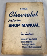 Original 1965 Chevrolet Interim SHOP MANUAL BOOK - TURBO-JET 396 Engine- @125